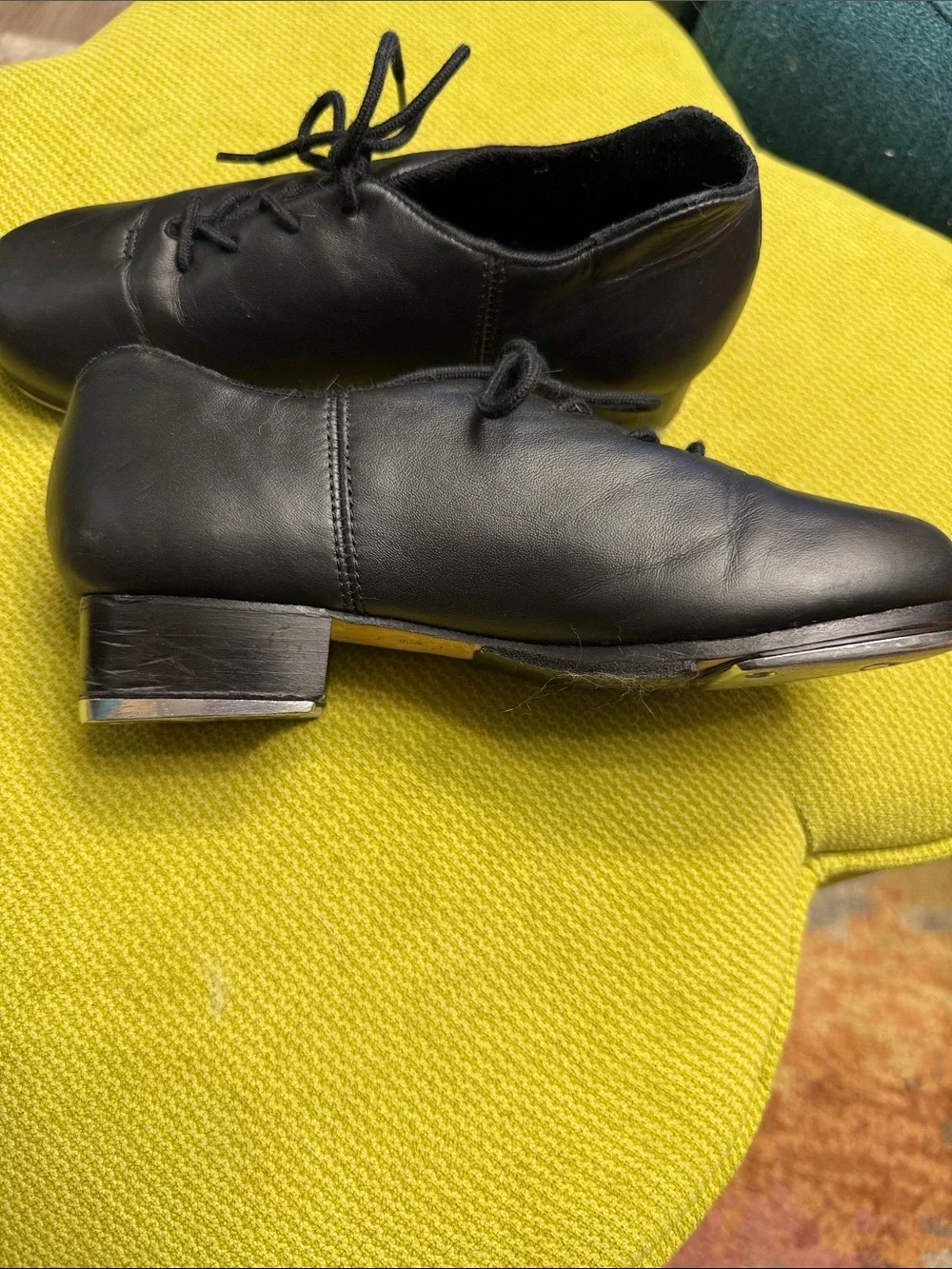 Capezio Kids Cadence Black Leather Lace-Up Oxford Tap Shoes